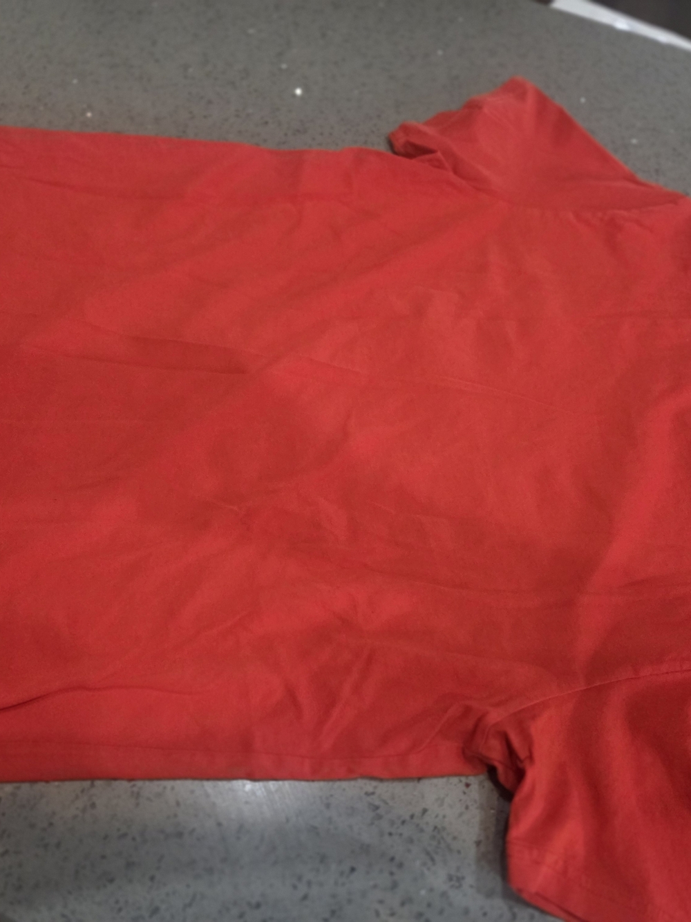 Psycho Bunny Red Tee with Neon Multicolor Logo - Picture 3 of 3